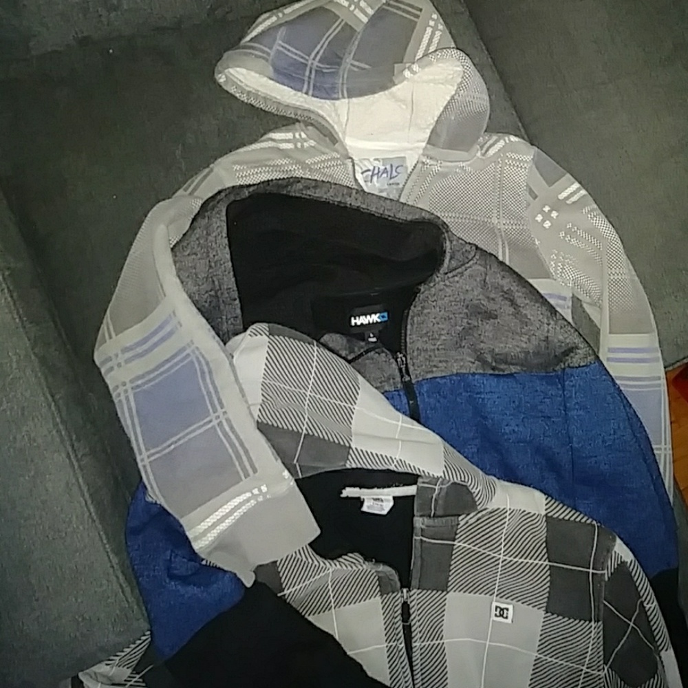 3 thick warm zip up sweaters!!